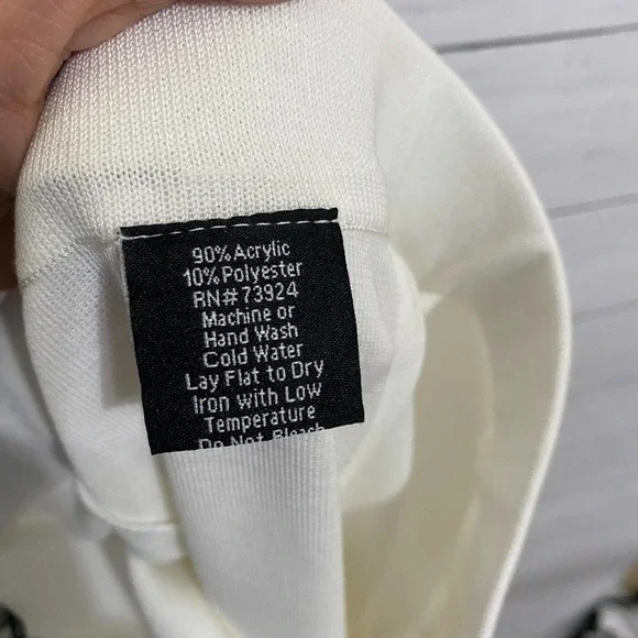 NWT Misook Slim knit ankle white pants Size XS org $228 - Picture 6 of 6